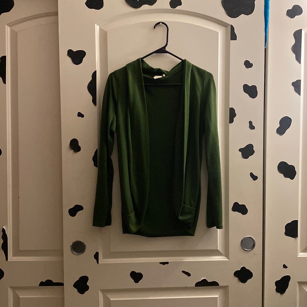 Forest green cardigan